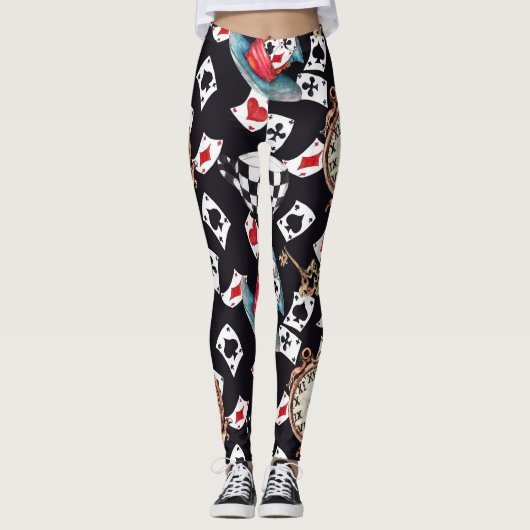 Inspiriert durch Alice im Wunderland Leggings (Vorderseite)