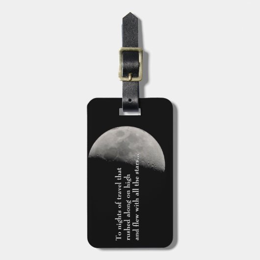 Inspiriert durch den Mond und das Rilke Gepäckanhänger (Vorderseite vertikal)
