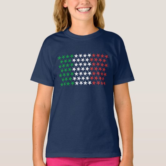 Inspiriert durch italienische Flagge. T-Shirt (Vorderseite)