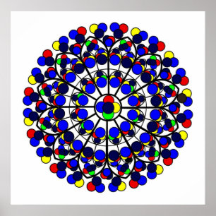 Inspiriert durch South Rose Window, Notre-Dame de Poster