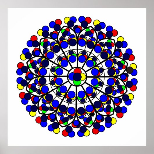 Inspiriert durch South Rose Window, Notre-Dame de  Poster (Vorne)