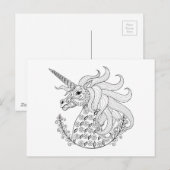 Inspiriert Einhorn Postkarte (Vorne/Hinten)