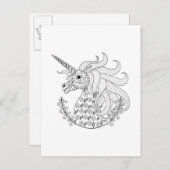 Inspiriert Einhorn Postkarte (Vorne/Hinten)