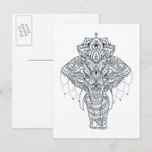 Inspiriert Elefant Postkarte (Vorne/Hinten)