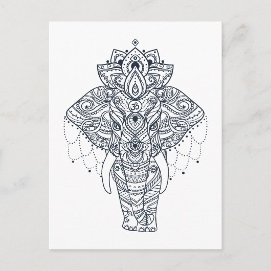 Inspiriert Elefant Postkarte (Vorderseite)