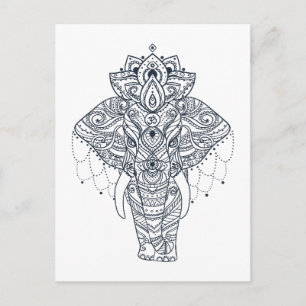 Inspiriert Elefant Postkarte