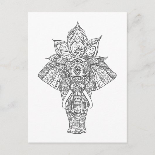 Inspiriert Elefant Postkarte (Vorderseite)