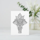 Inspiriert Elefant Postkarte (Stehend Vorderseite)