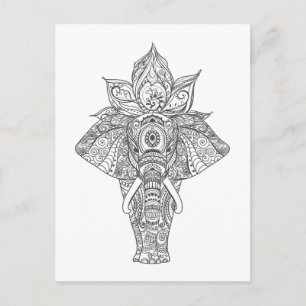 Inspiriert Elefant Postkarte