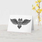 Inspiriert Eule Karte (Gelbe Blume)