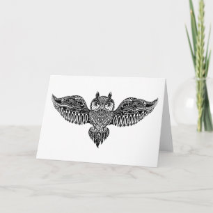 Inspiriert Eule Karte