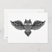 Inspiriert Eule Postkarte (Vorne/Hinten)