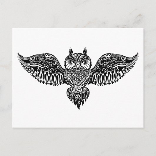 Inspiriert Eule Postkarte (Vorderseite)