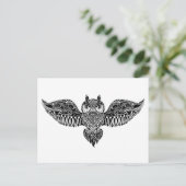 Inspiriert Eule Postkarte (Stehend Vorderseite)