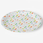 Inspiriert Fischerei Pappteller (Schrägansicht)