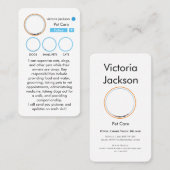 Inspiriert Foto zur Betreuung von Haustieren Visitenkarte (Vorne/Hinten)