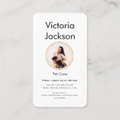 Inspiriert Foto zur Betreuung von Haustieren Visitenkarte (Rückseite)