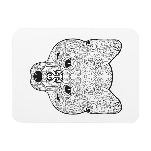 Inspiriert Fox Head Magnet (Horizontal)