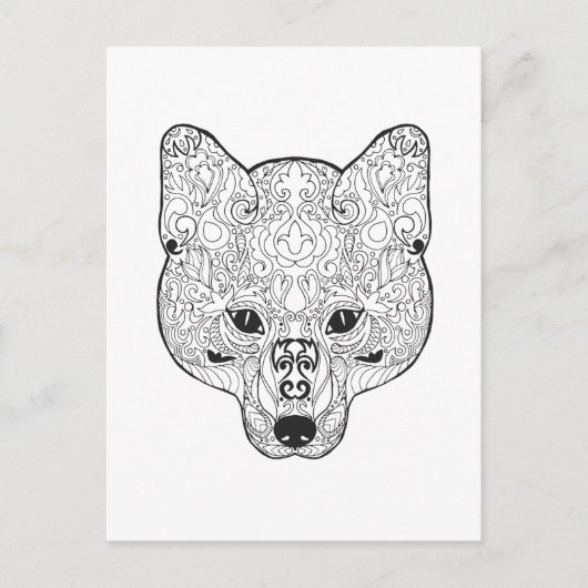 Inspiriert Fox Head Postkarte (Vorderseite)