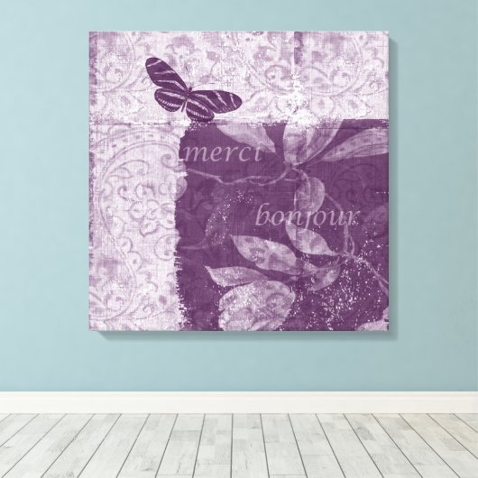 Inspiriert Französisch Lilac Leinwanddruck (Insitu (Holzboden))