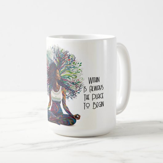 Inspiriert Frau innerhalb der Tasse (VorderseiteRechts)