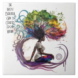 Inspiriert Frauen in Keramik-Tile Fliese