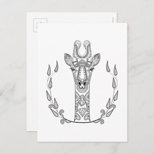 Inspiriert Giraffe Postkarte (Vorne/Hinten)