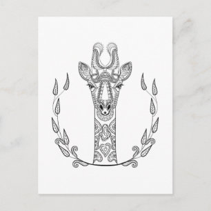 Inspiriert Giraffe Postkarte