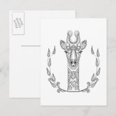 Inspiriert Giraffe Postkarte (Vorne/Hinten)