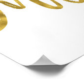 Inspiriert Gold Foil und weißes Inspirationswort Poster (Ecke)