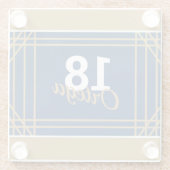 Inspiriert Gold und Blau Glasuntersetzer (Rückseite)