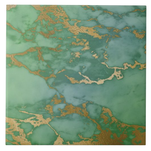 Inspiriert grüne Goldfolie aus Marmor Fliese (Vorderseite)