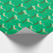 Inspiriert Grüne Vögel und Baummuster Geschenkpapier