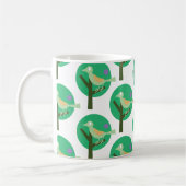 Inspiriert Grüne Vögel und Baummuster Kaffeetasse (Links)