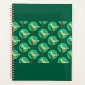 Inspiriert Grüne Vögel und Baummuster Planer (Vorderseite)