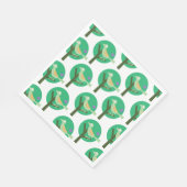 Inspiriert Grüne Vögel und Baummuster Serviette (Ecke)