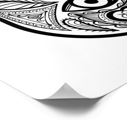 Inspiriert Hamsa Hand 2 Poster (Ecke)