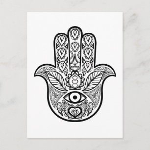 Inspiriert Hamsa Hand Postkarte