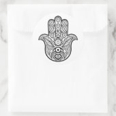 Inspiriert Hamsa Hand Runder Aufkleber (Tasche)