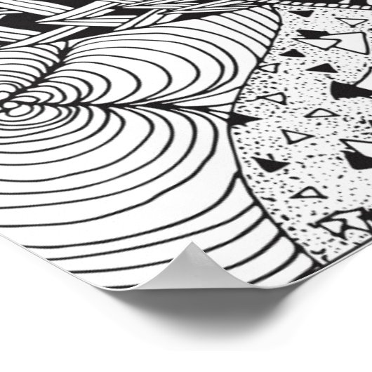 Inspiriert Herzdoodle 2 Poster (Ecke)