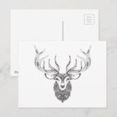 Inspiriert Hirschkopf Postkarte (Vorne/Hinten)