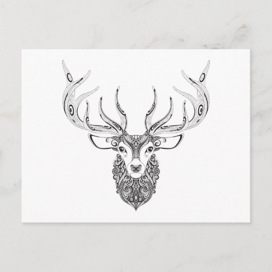 Inspiriert Hirschkopf Postkarte (Vorderseite)