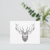 Inspiriert Hirschkopf Postkarte (Stehend Vorderseite)