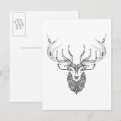 Inspiriert Hirschkopf Postkarte (Vorne/Hinten)
