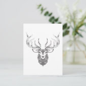 Inspiriert Hirschkopf Postkarte (Stehend Vorderseite)