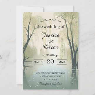 Inspiriert Hochzeit des Flussfrühlings Einladung