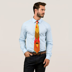 Inspiriert Hühner Neck Tie Krawatte