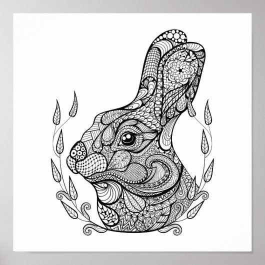 Inspiriert Kaninchenleiter im Kranz 2 Poster (Vorne)