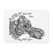 Inspiriert Kaninchenleiter in Kranz Magnet (Horizontal)