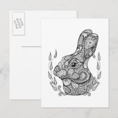 Inspiriert Kaninchenleiter in Kranz Postkarte (Vorne/Hinten)